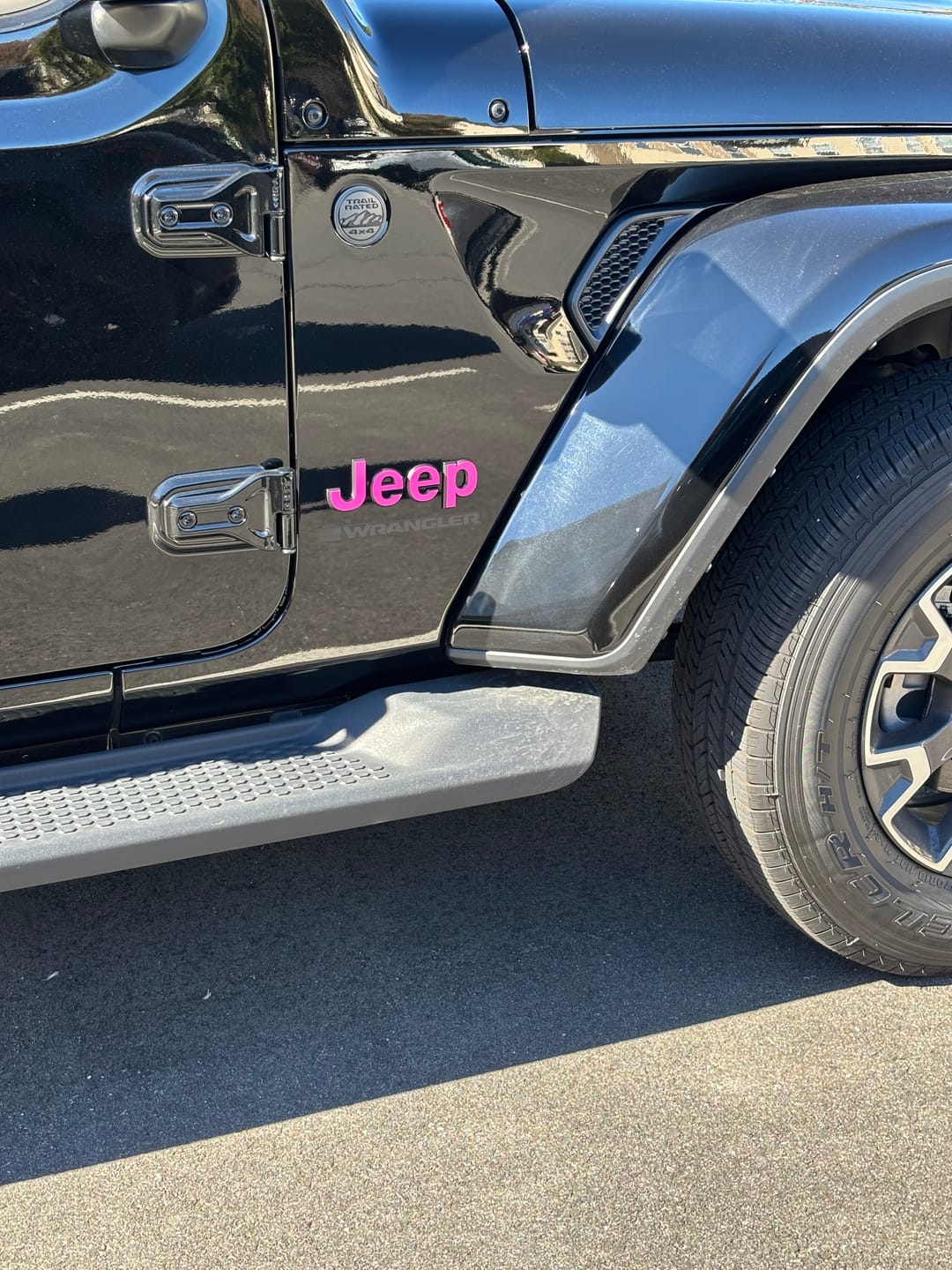 Customer photo review of JEEP Wrangler Emblem Overlay Decal Set | Fits JL, JK, TJ & YJ