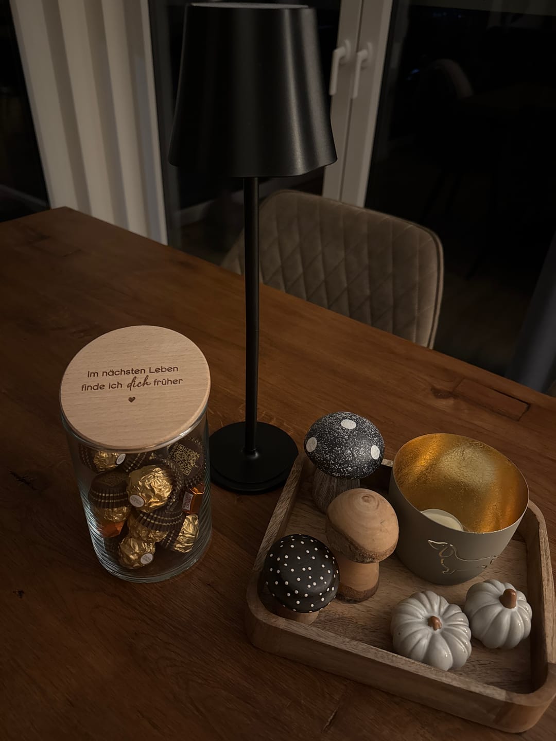 Customer photo review of Geschenk-Glas "Im nächsten Leben finde ich dich früher"