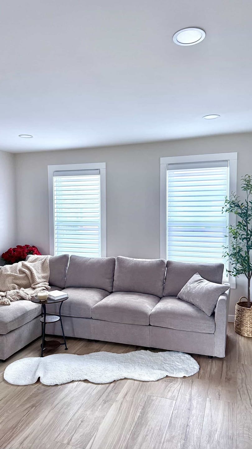 Customer photo review of Stratus Light Filtering Shangri-La Sheer Shades