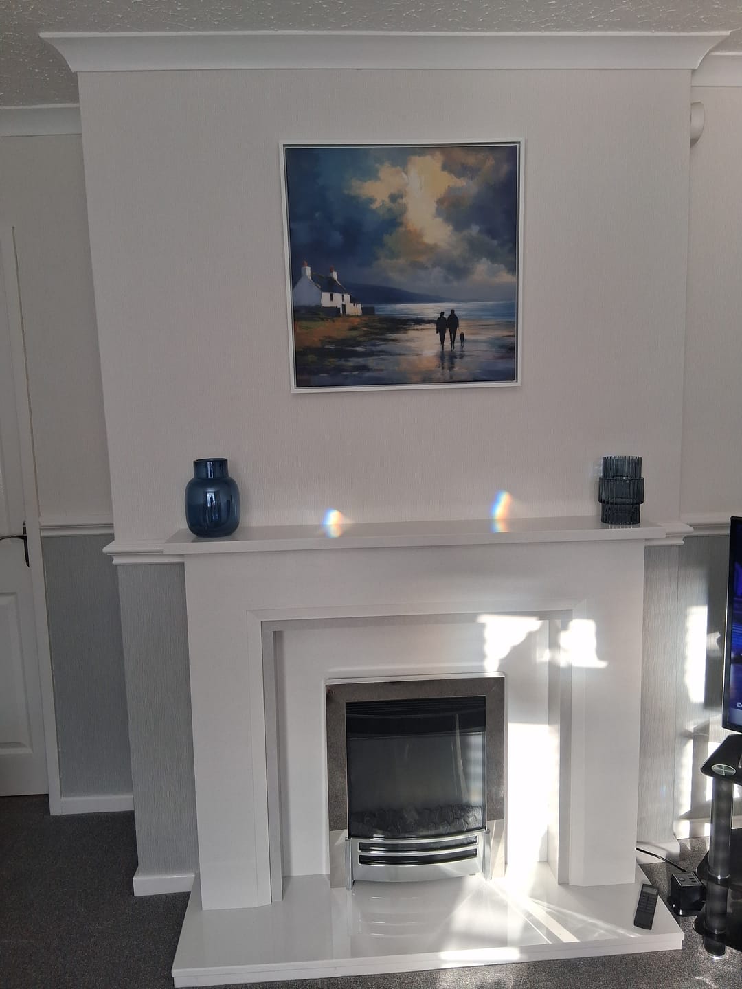 Customer photo review of Out With Duke Square Canvas Print