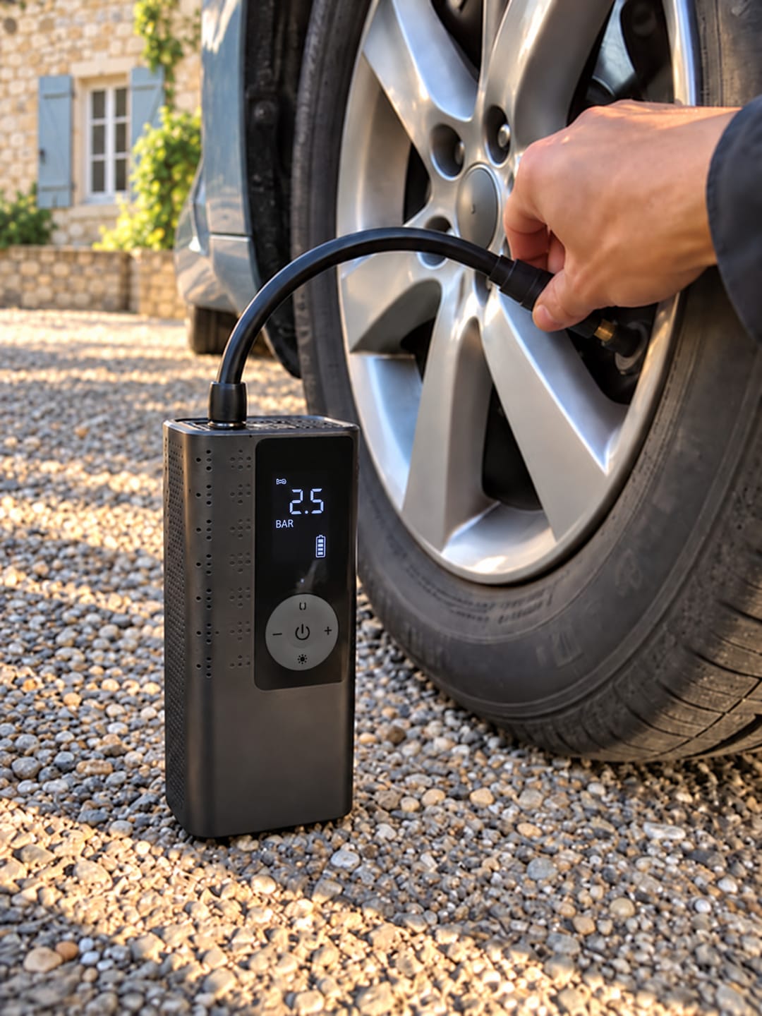 Customer photo review of AirRove Gonfleur de pneu voiture sans fil