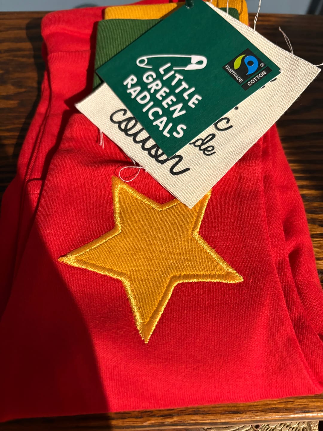 Customer photo review of Red Knee Patch Star Joggers
