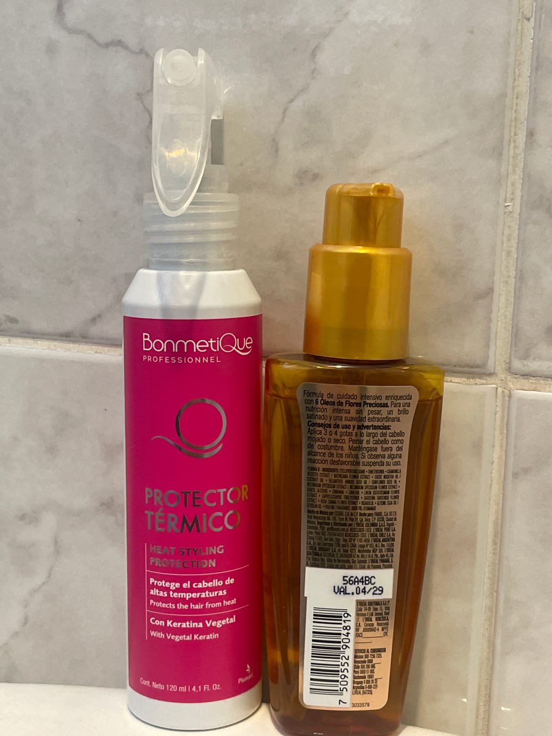 Customer photo review of Termoprotector Con Keratina 120ml Bonmetique