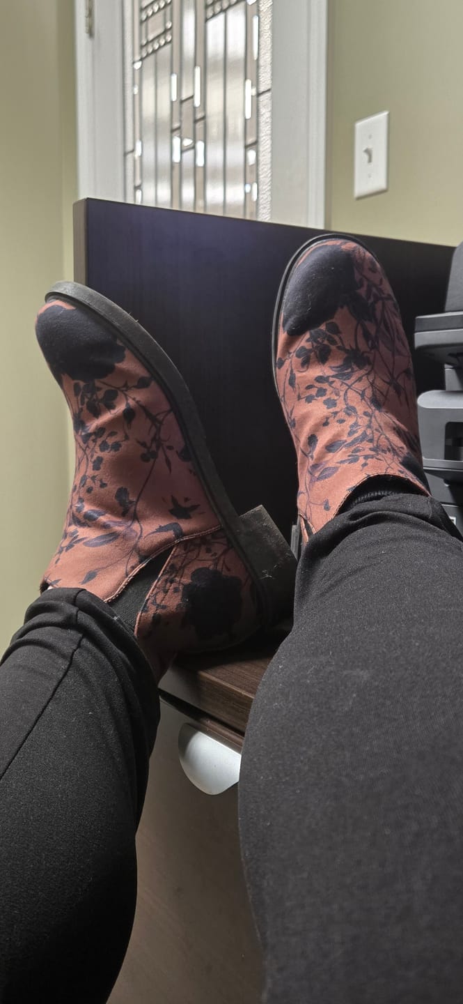 Customer photo review of Sepia Rose Romance Chelsea Boots