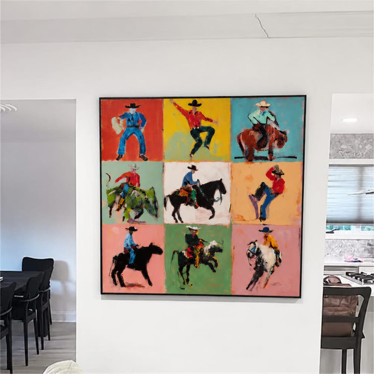 Customer photo review of Rodeo Mosaic-Cowboy Grid Painting