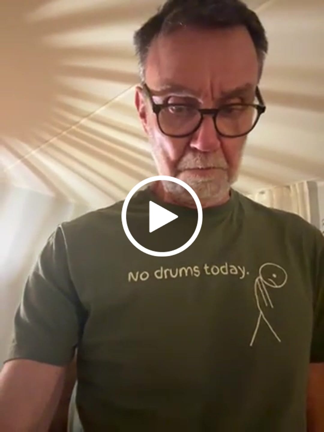 Customer video review of No Drums Today T-Shirt