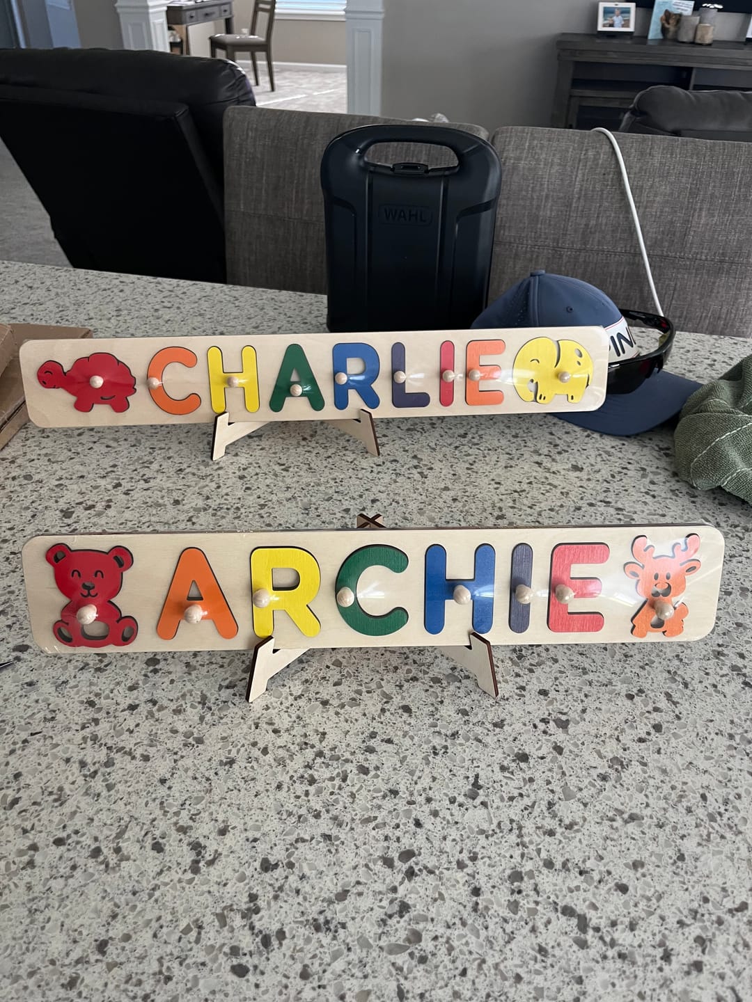 Customer photo review of Personalized Wooden Name Puzzle