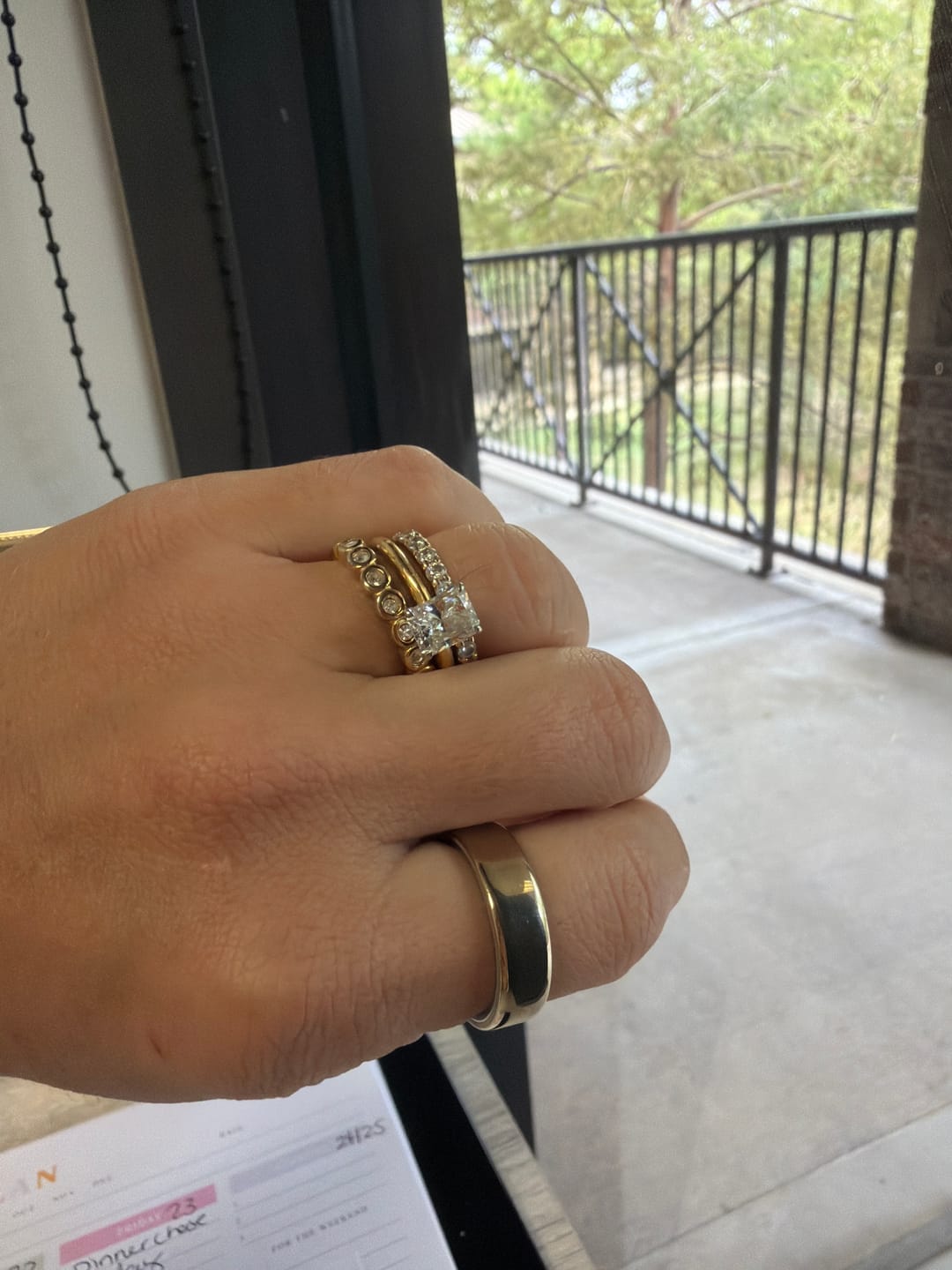 Customer photo review of Bezel Tennis Ring