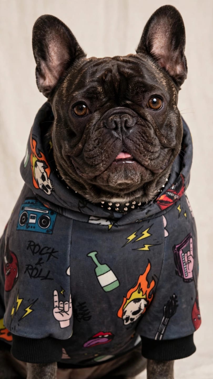 Customer photo review of Dog Hoodie Prints