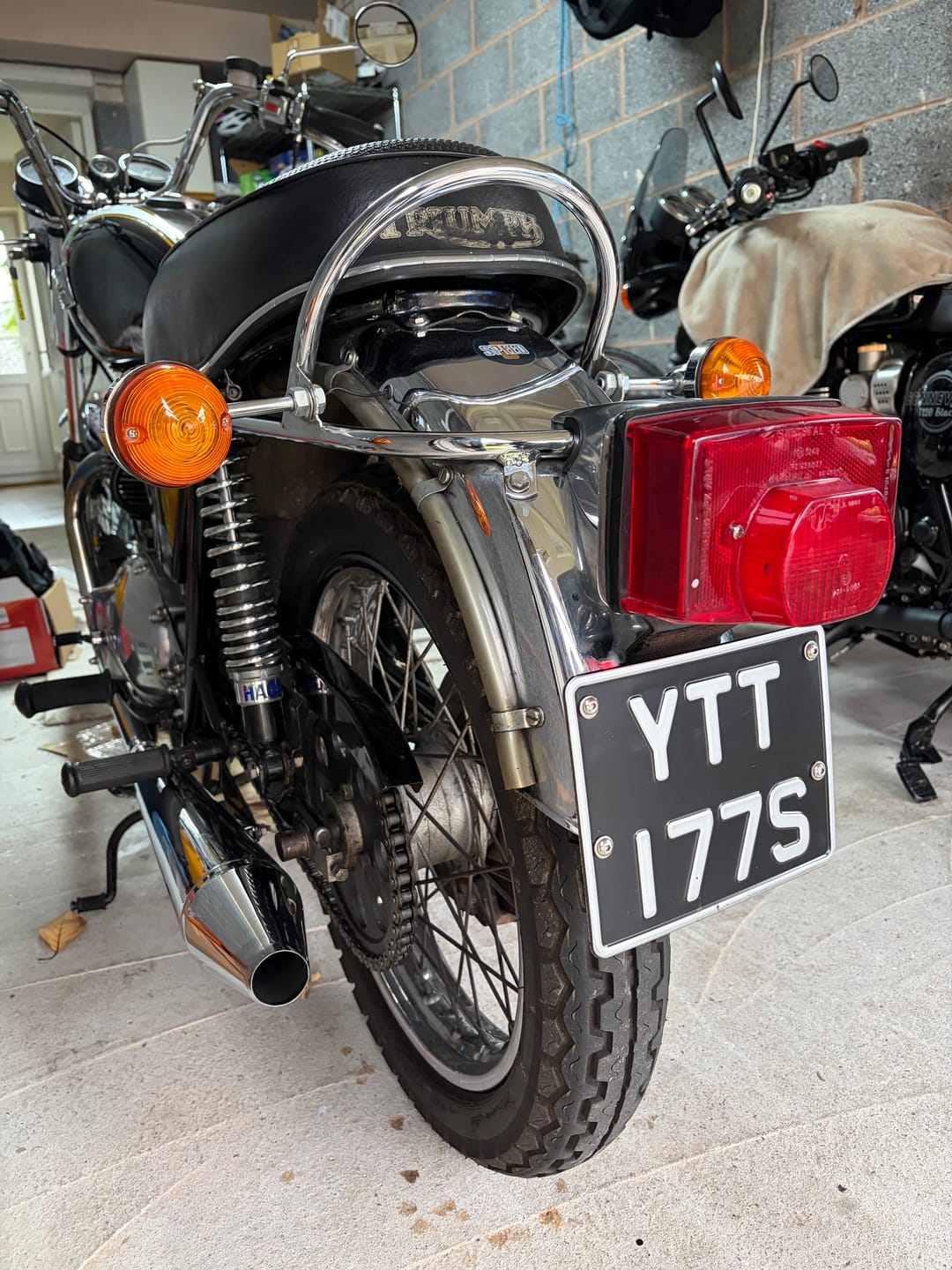 Customer photo review of Classic Metal Pressed 7.5 × 6 Motorbike Number Plate