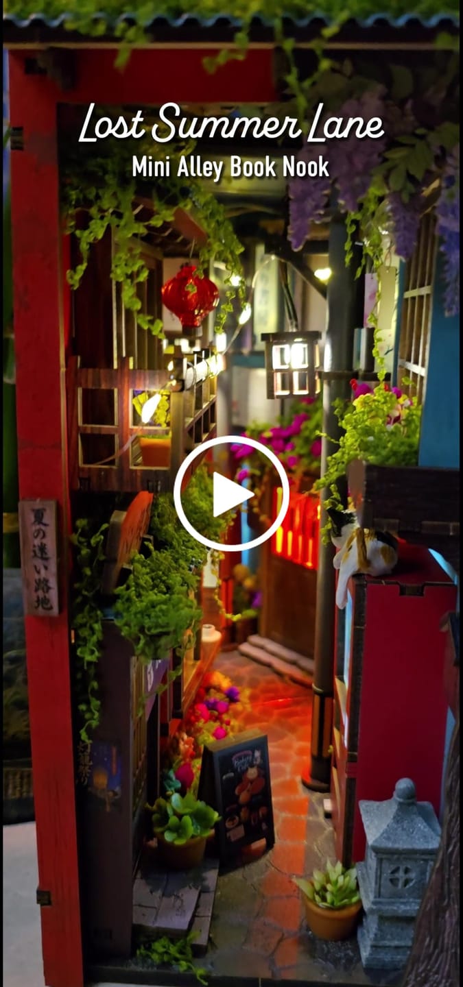 Customer video review of Lost Summer Lane DIY Japanese Book Nook Kit | MiniAlley | Pre-Order