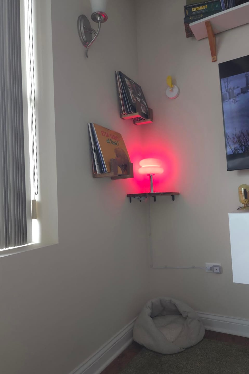 Customer photo review of Glass Table Lamp | Handcrafted Shade on Chrome Base, LED Included | 11 in Retro Bedside & Living Room