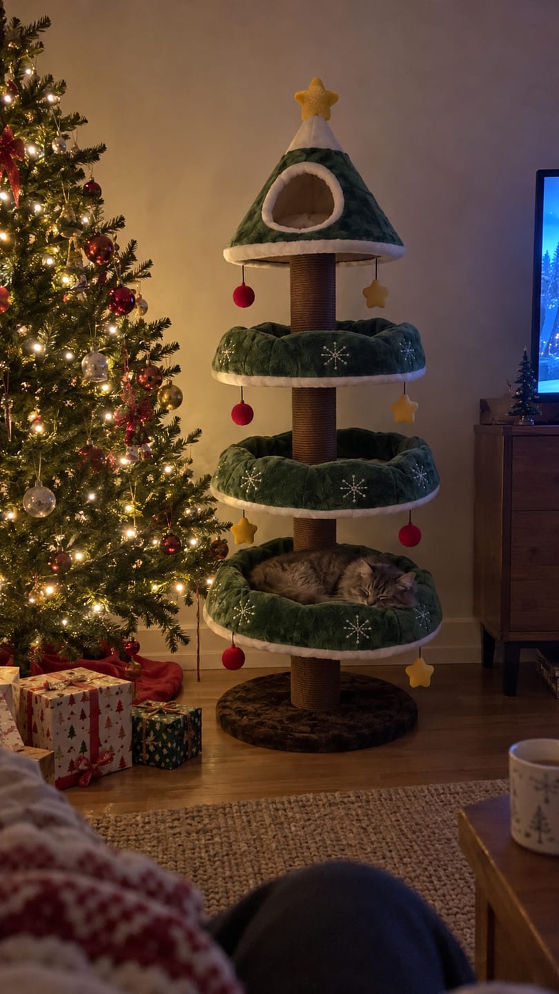 Customer photo review of Christmas Tree For Your Cat