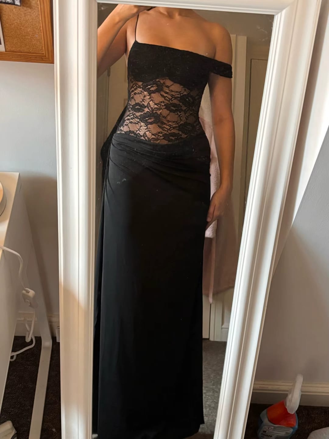 Customer photo review of Vivienne Lace Maxi Dress
