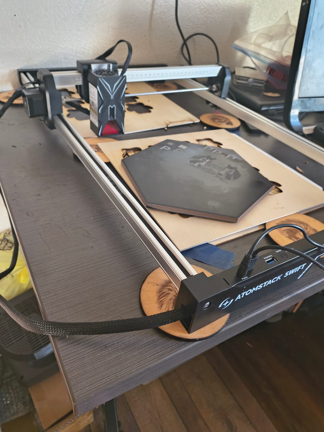 Customer photo review of 🎁 AtomStack Laser Engraving Area Extension Kit for Swift (100% off)