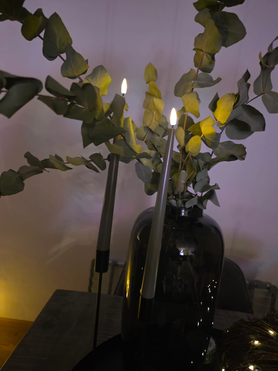 Customer photo review of LED Kertelys med Lak, 2 stk (38 cm) Sand