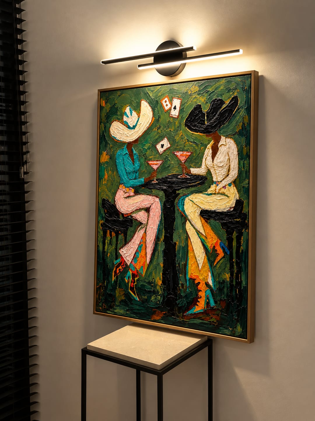 Customer photo review of Midnight Card Table Wall Art