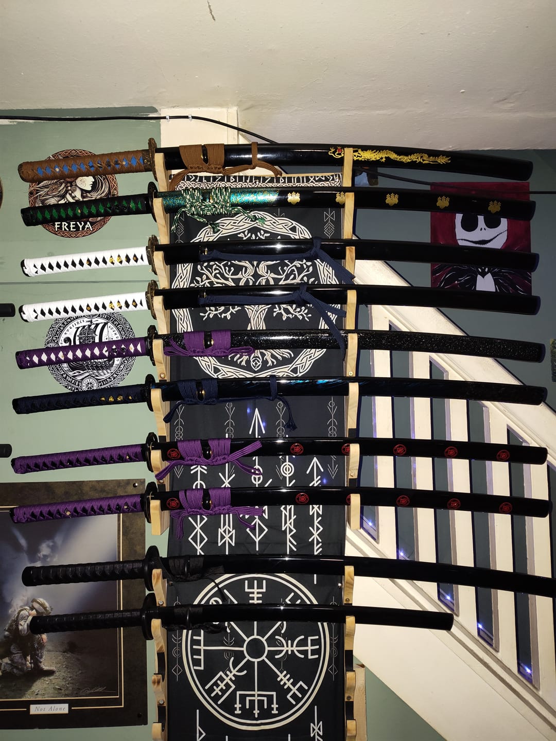 Customer photo review of The Fenikkusu Feza Handmade Katana Pattern Steel