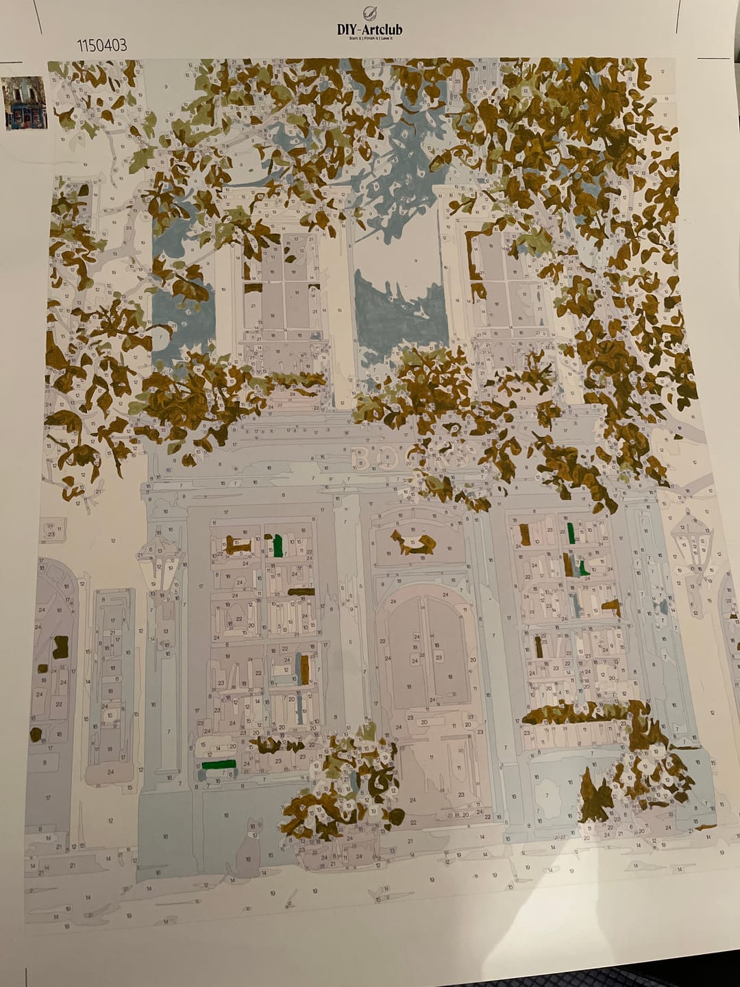 Customer photo review of The Blue Bookshop | Paint by Number