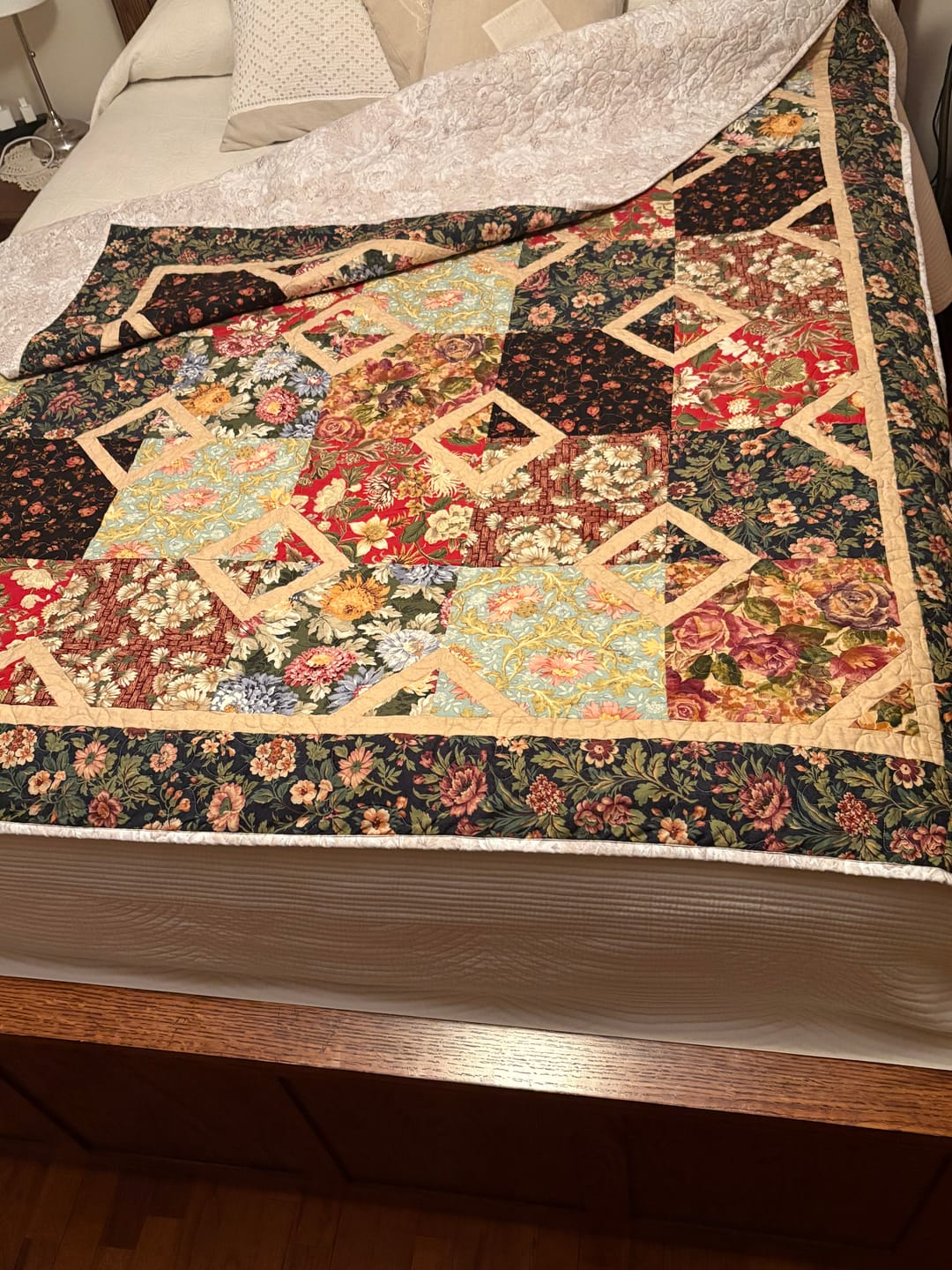 Customer photo review of Charlotte 108" Wide Quilt Backing Fabric - Linen