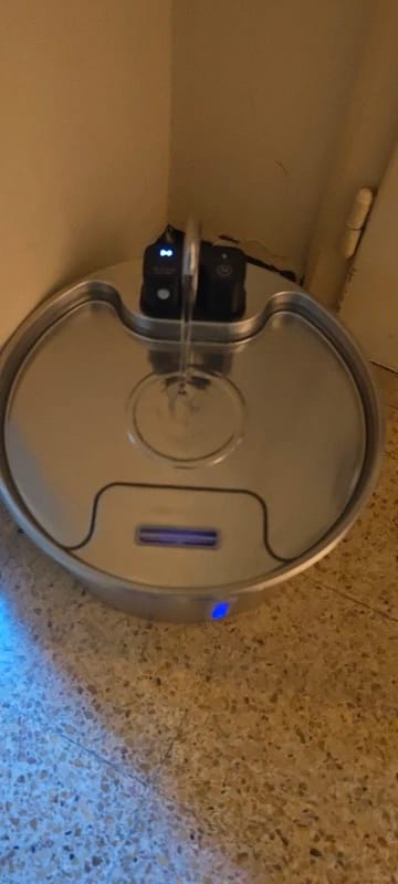 Customer photo review of Motion-Sensor Stainless Steel Pet Fountain