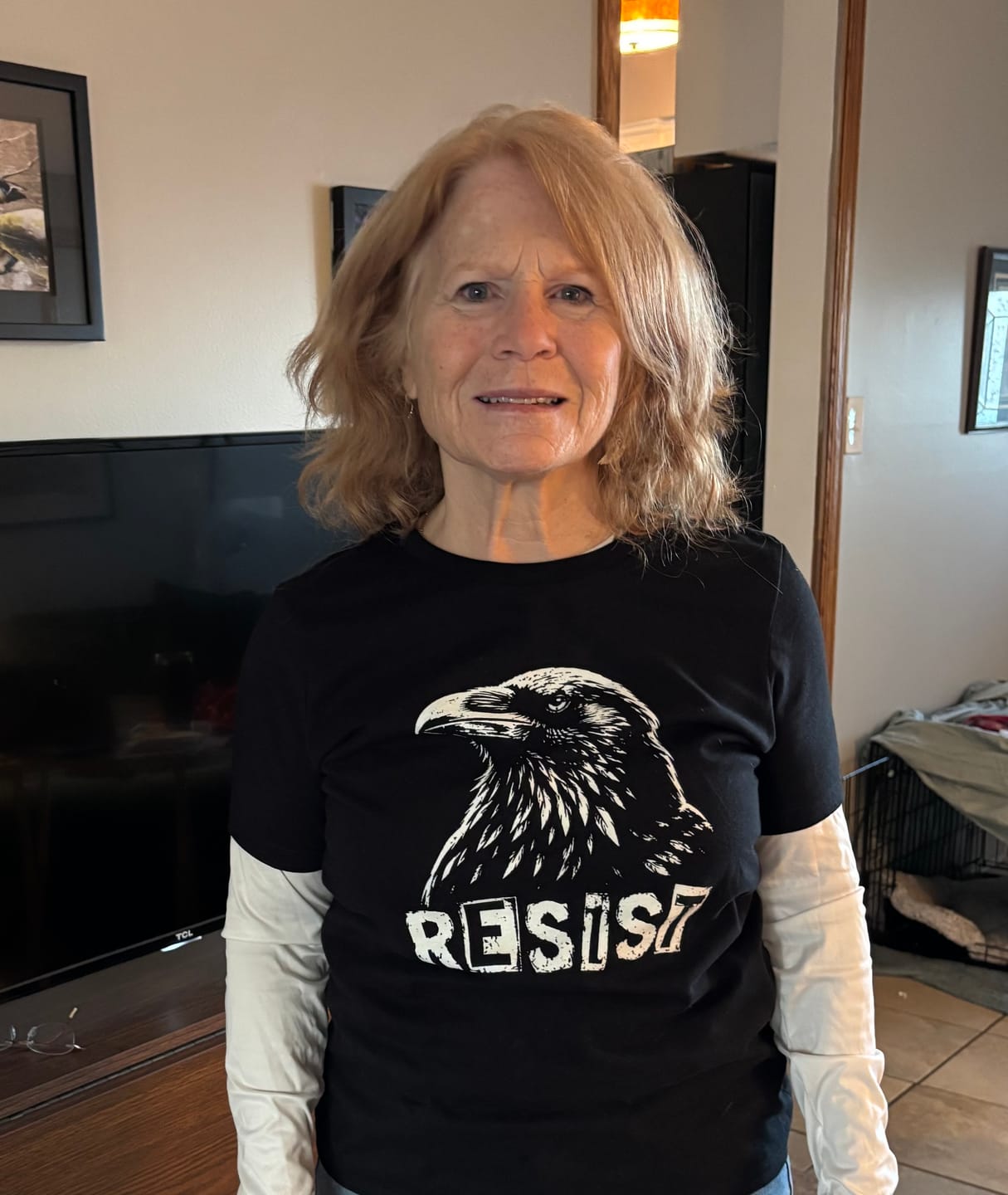 Customer photo review of Resist Raven Women's Relaxed Tee