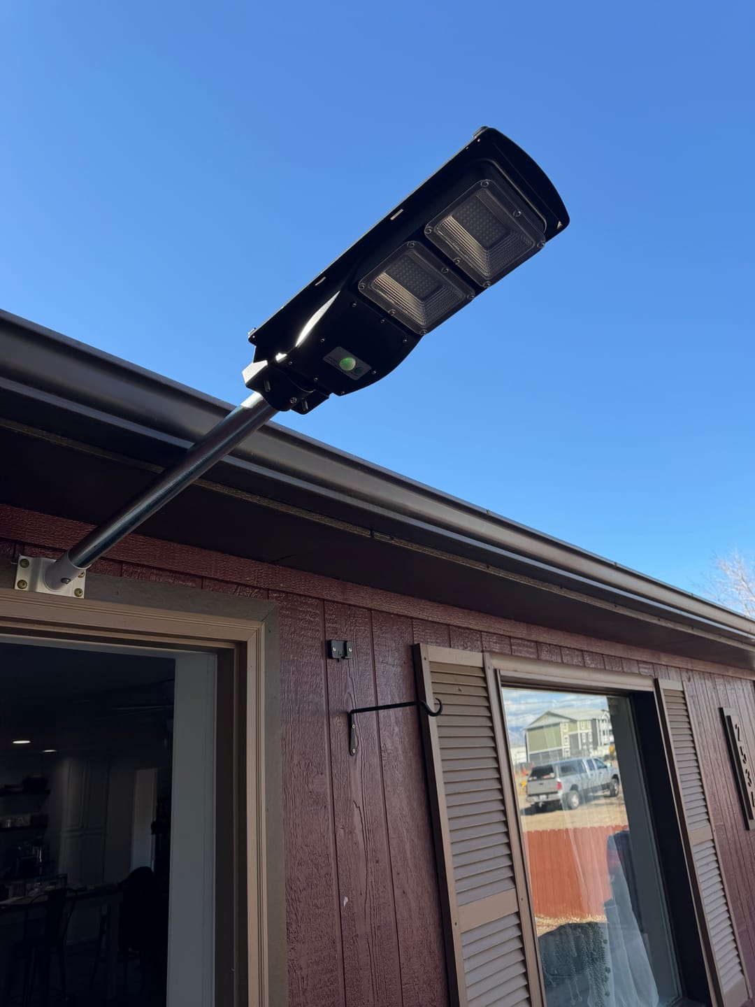 Customer photo review of 3 Lights + 1 Extra Free 60W Solar Street High Brightness Lights 6000 Lumens