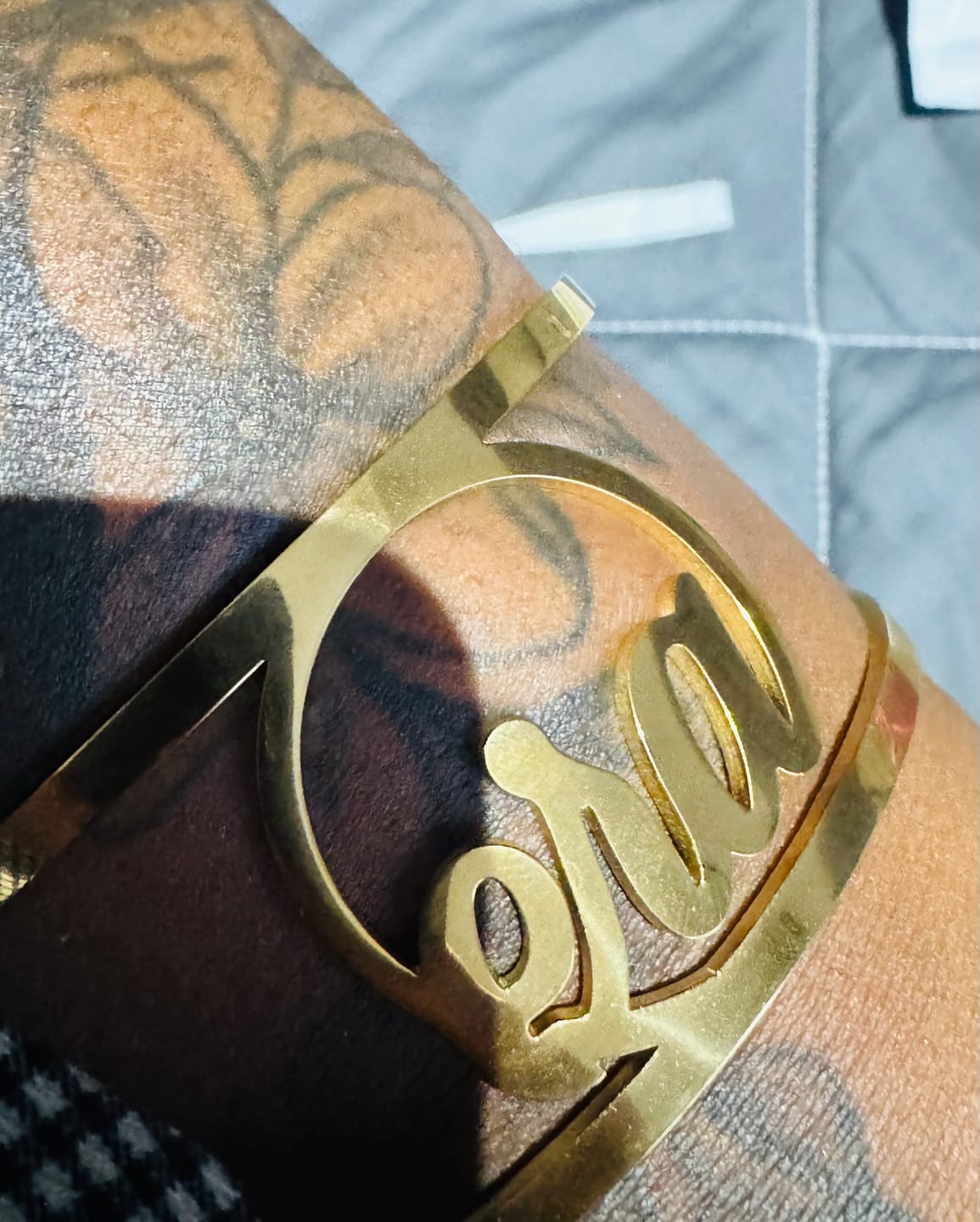 Customer photo review of Gold ERA Signature Cuff Bracelet