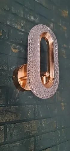 Customer photo review of Gold Wall Light, Patterned Acrylic Arc, Wall Sconce, 20–24 cm
