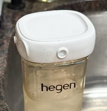 Customer photo review of Hegen Breast Milk Storage Lid - White