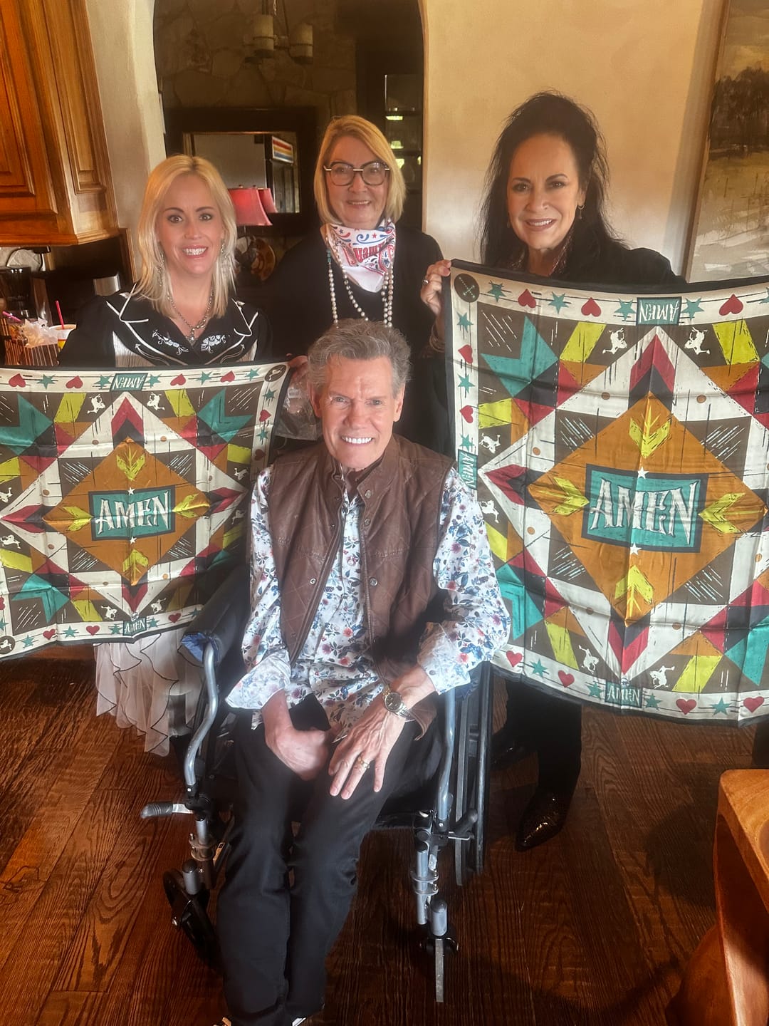 Customer photo review of AMEN - Browns - Silk Scarf