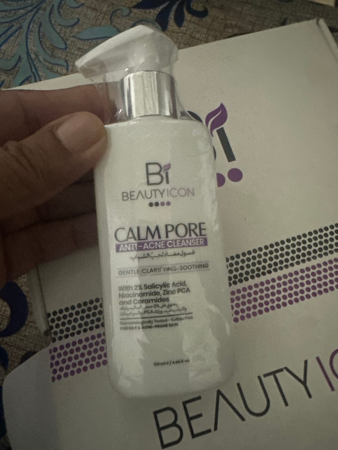 Customer photo review of Calm Pore Anti Acne Cleanser