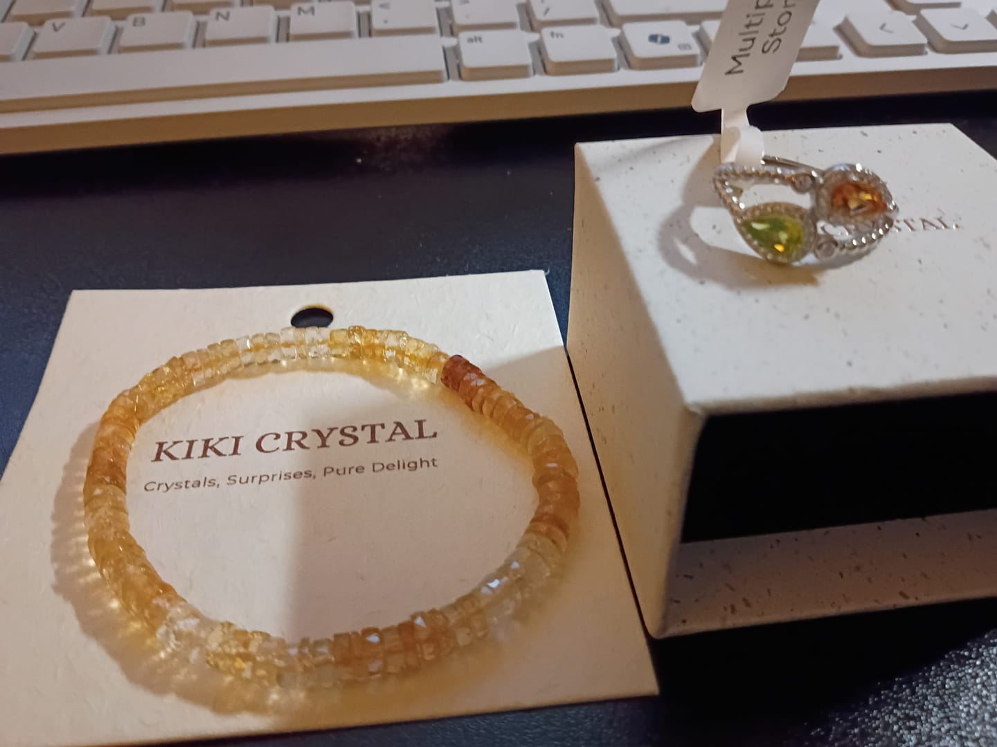 Customer photo review of Prehnite Faceted Crystal Bracelet 4.4 mm