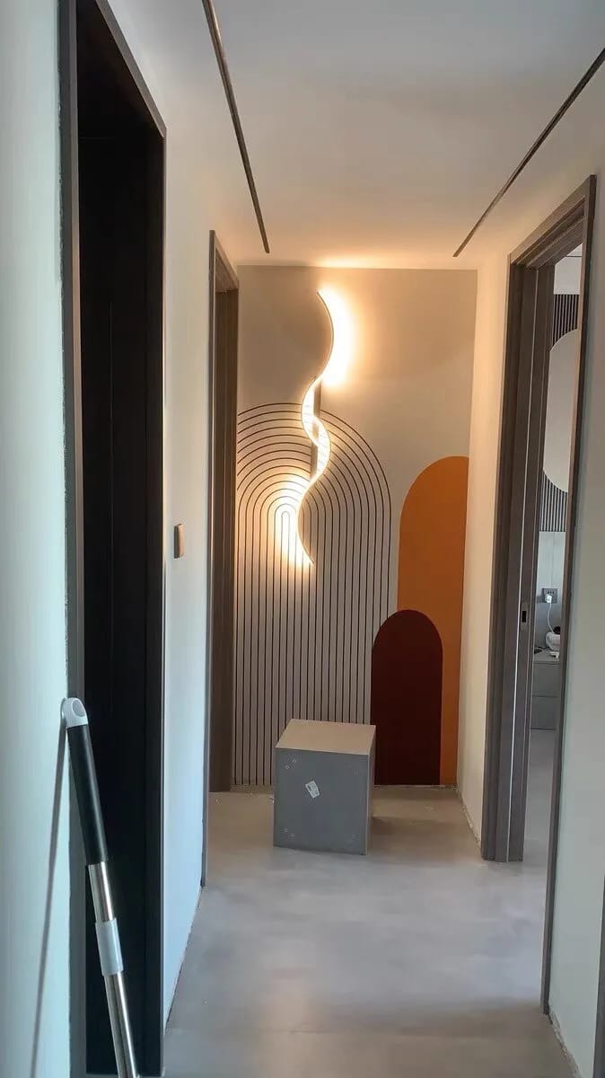 Customer photo review of Wall Light, S Shaped Linear Wall Sconce, Aluminium, 60–120 cm