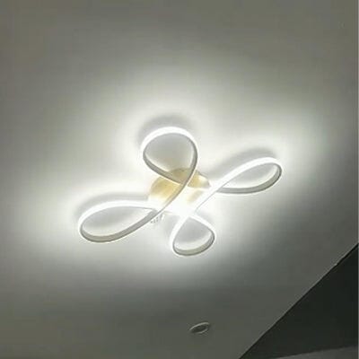 Customer photo review of Gold Ceiling Light, Four-Leaf Clover Shape, White Silicone Shade