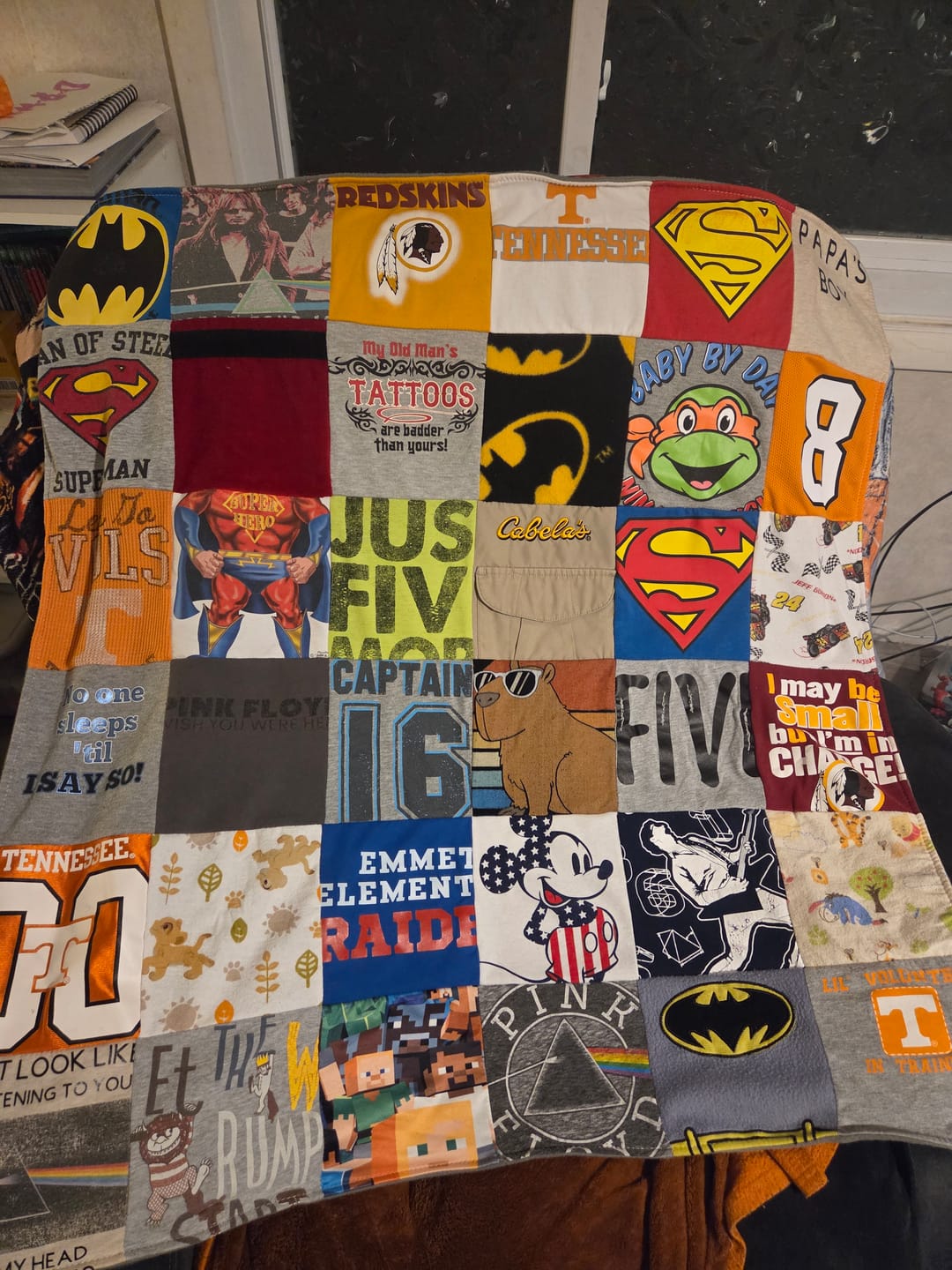Customer photo review of Baby Blanket Made with Your Shirts by Project Repat