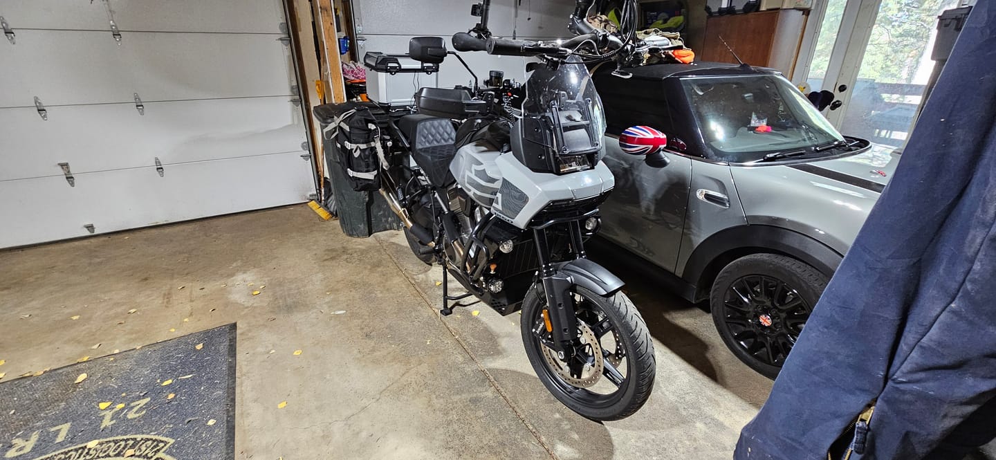 Customer photo review of 40L - Apex Medium ADV Touring Panniers for Harley Pan America RA1250/S