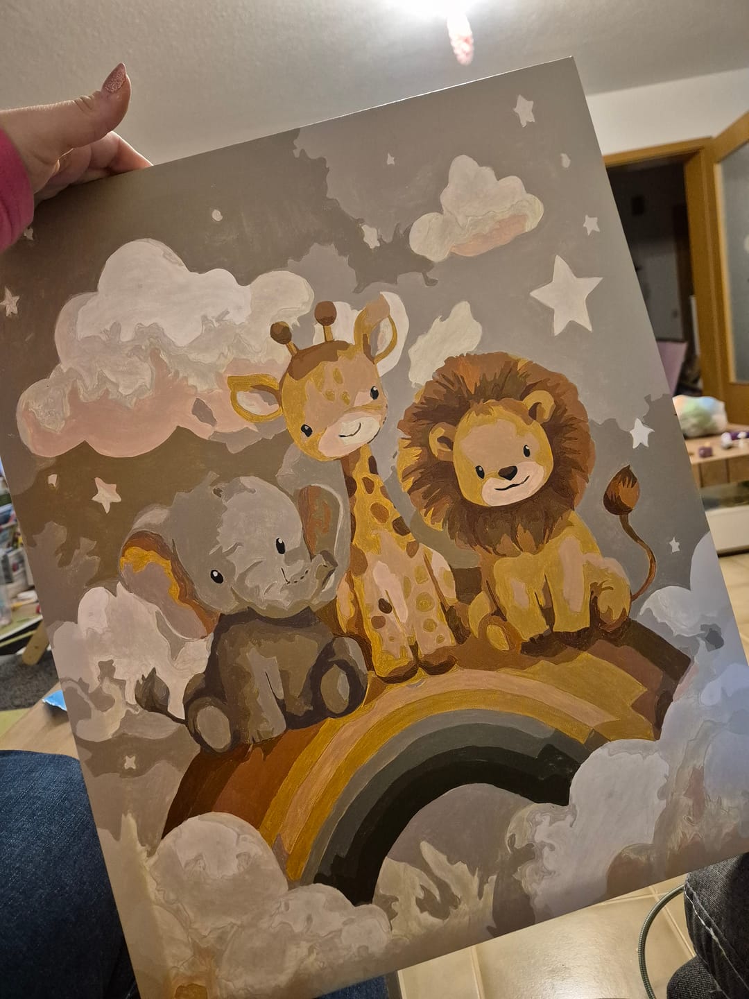 Customer photo review of Malen nach Zahlen - Regenbogen Freunde