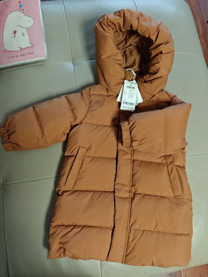 Customer photo review of Dave&Bella Kids Winter Cozy Outwear Windproof Hooded Long-style Down Coats