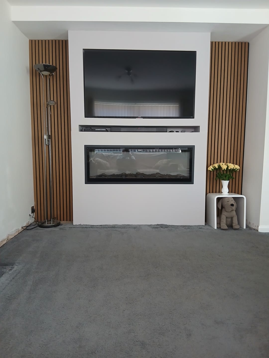 Customer photo review of Natural Oak Acoustic Wall Panel