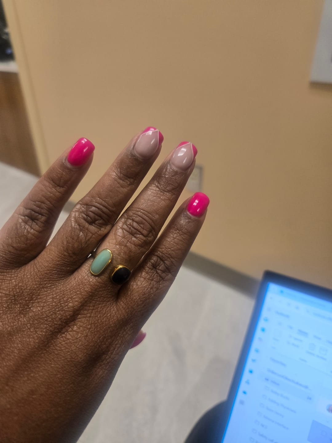 Customer photo review of Aquamarine Wrap Ring