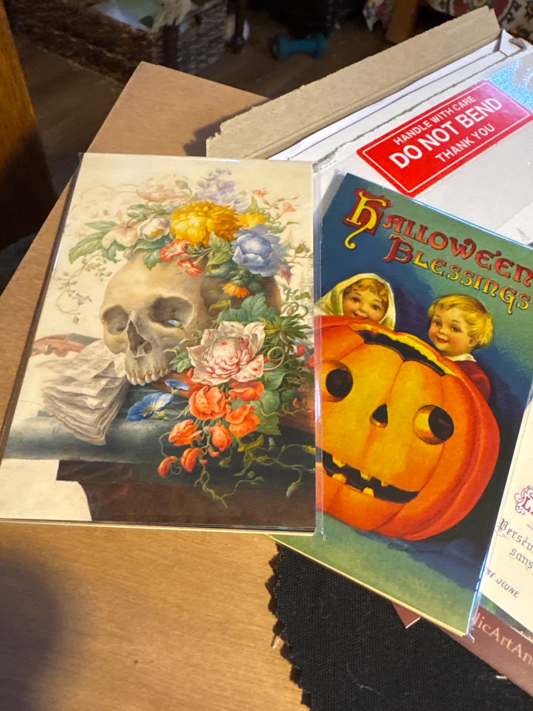 Customer photo review of Halloween Holy Cards – Variety Pack of 8 – Reclaiming a Christian Holiday