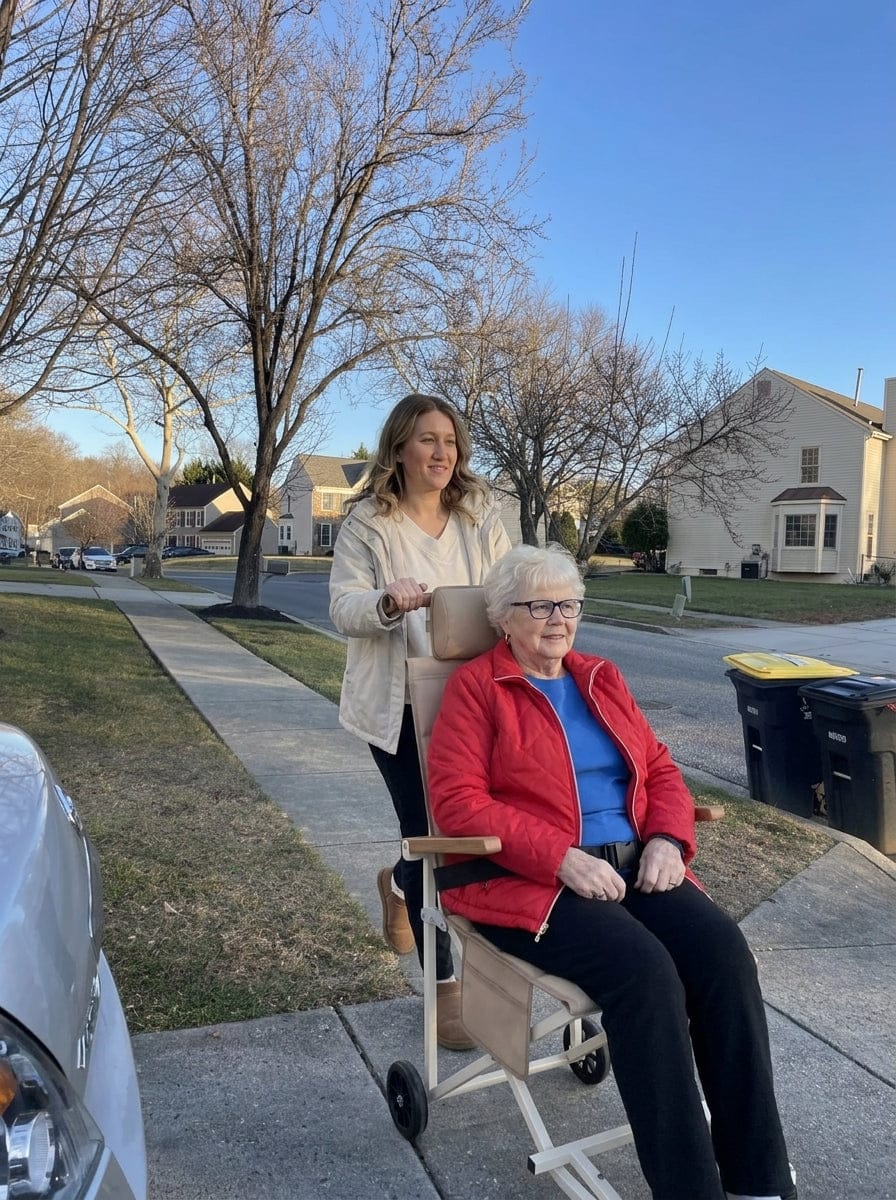 Customer photo review of Bring Mom Along – Foldable Comfort Chair