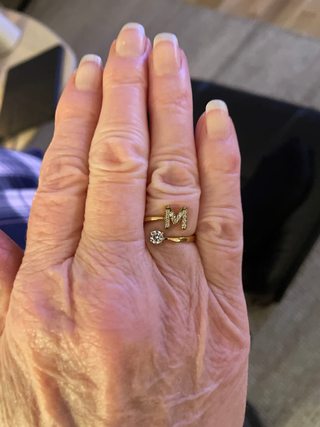 Customer photo review of Adjustable Initial Ring