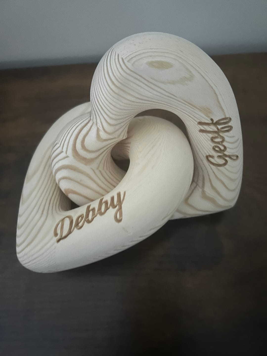 Customer photo review of Romantic Couple - Personalized Infinity Heart Sculpture