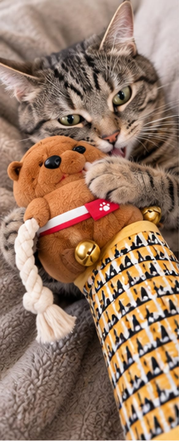 Customer photo review of Scratch-Resistant Play Glove for Cats