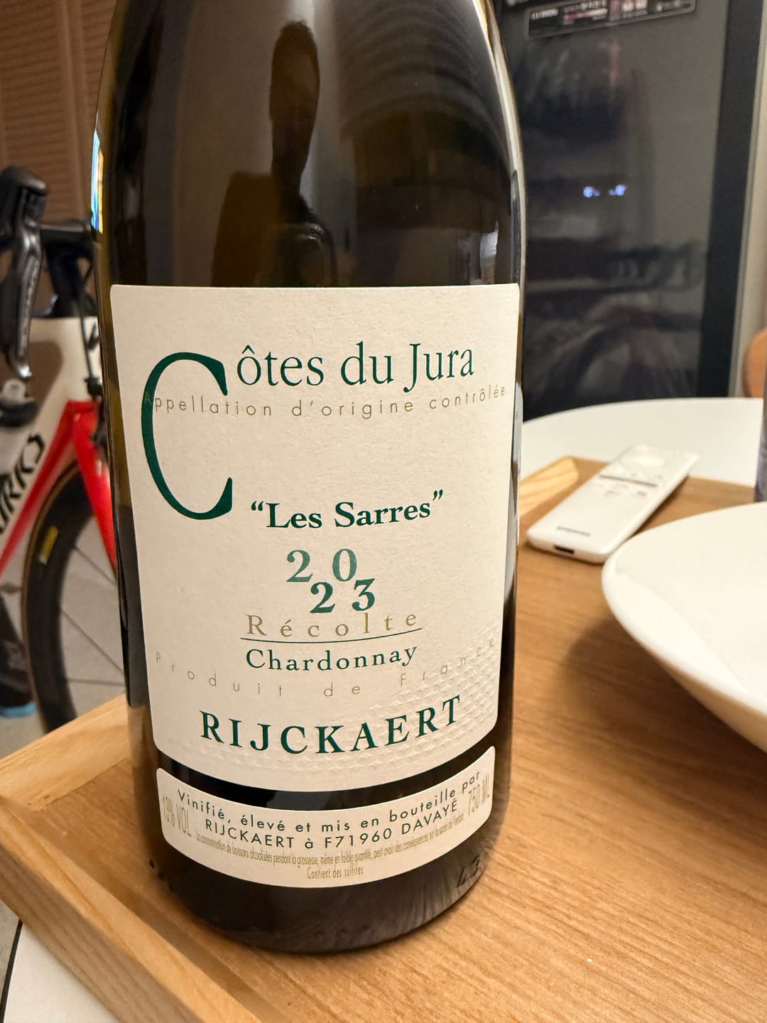 Customer photo review of Domaine Rijckaert Cotes du Jura Les Sarres Chardonnay 2023