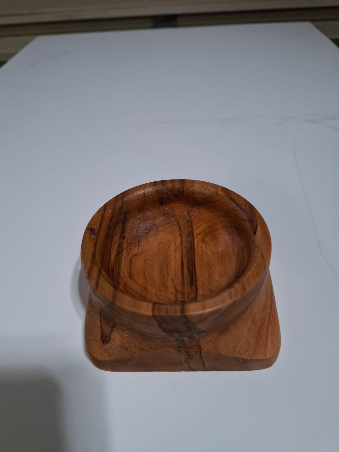 Customer photo review of Defective Spalted Tamarind Bowl Blank- 4" x 4" x 2" (with Pinholes)