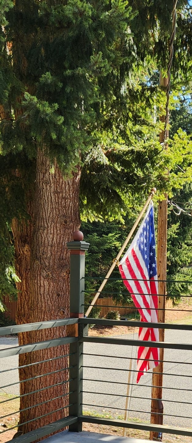 Customer photo review of Non-Tangle Flagpole Spinners