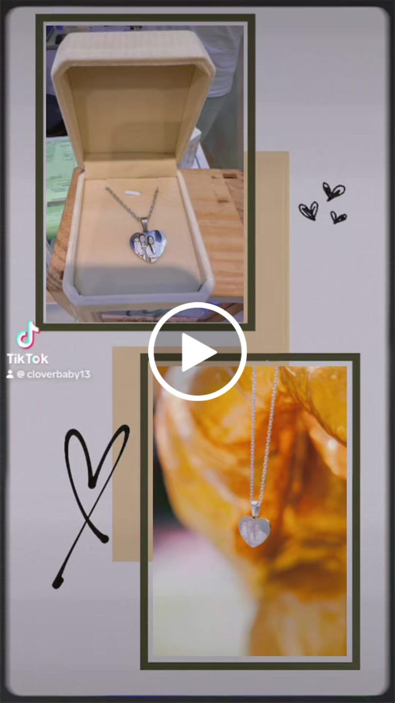 Customer video review of Printave™ Personalized Heart Necklace